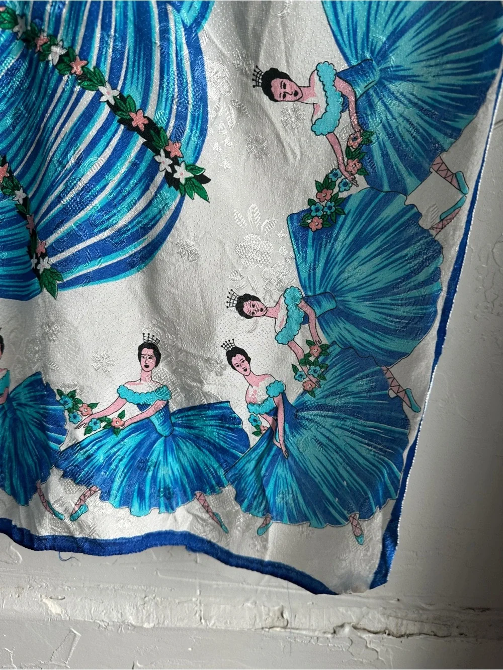 Vintage Blue Ballerina‎ Ballet Scarf Balletcore Coquette Cottagecore Whimsical